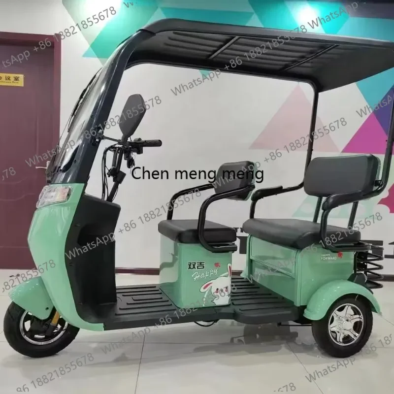 

A178 New OEM 60v/72v Adult Electric Tricycle Thickened Steel Frame 1000W Power Tuk Tuk Open Body Passenger Tricycle Electron Dr