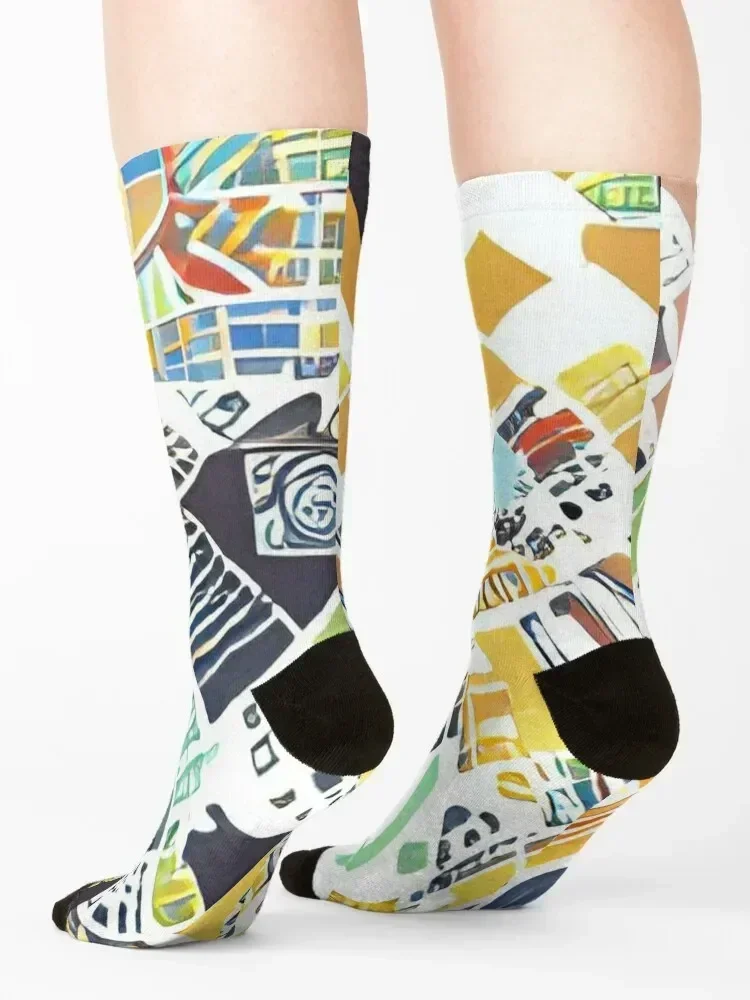 Abstract Blocks Socks golf funny sock Stockings Lots Socks Woman Men's