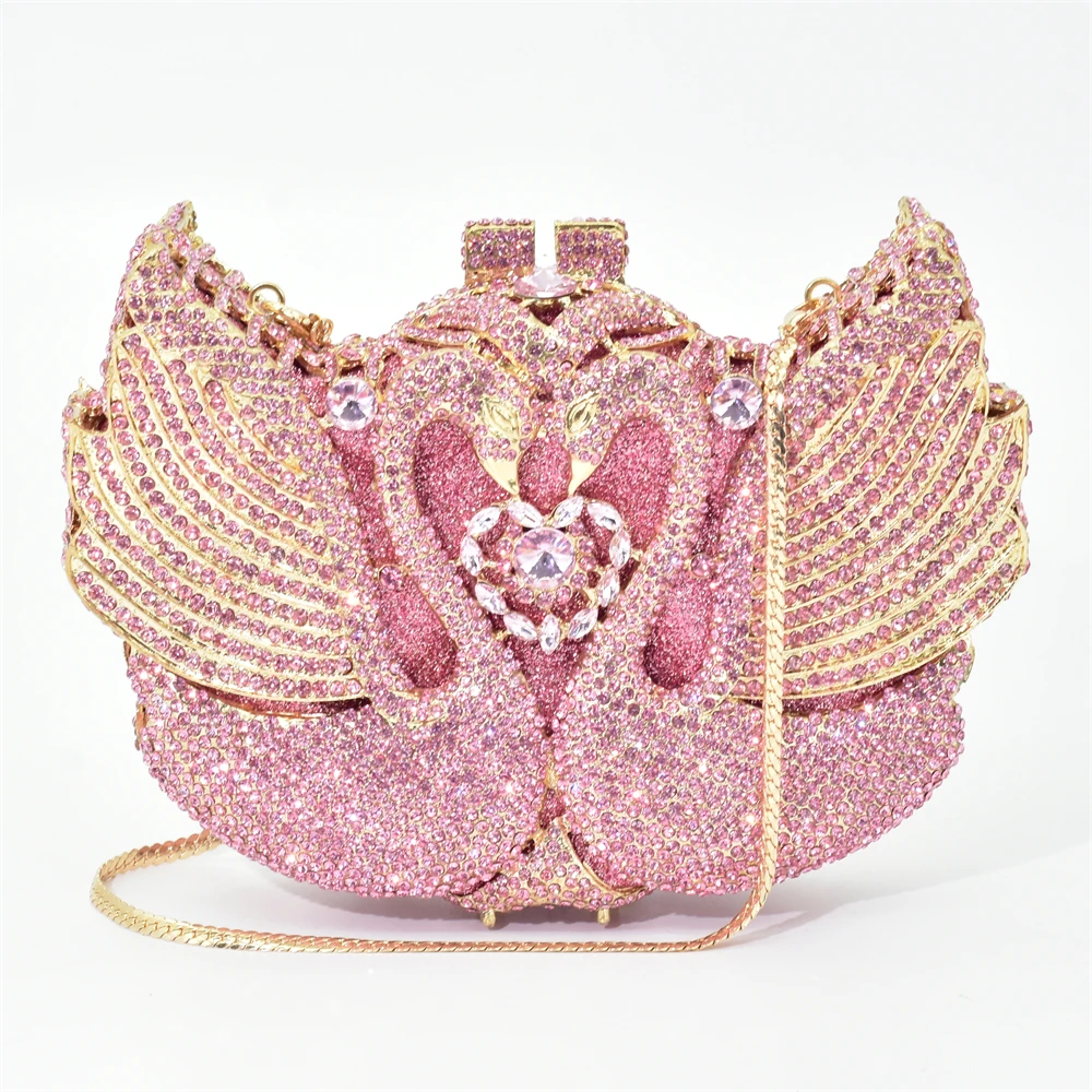 

Girls Mini Casual Cute Sequins Shoulder Messenger Handbags Colorful Diamonds Purse Handbag Animal Bird Handmade Bridal Purses