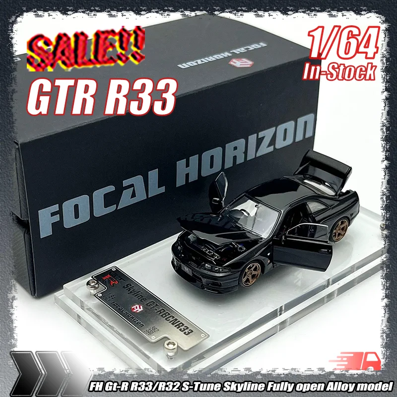

In Stock Fh 1:64 Gt-R R33/R32 S-Tune Skyline Simulation Alloy Miniature Die-Cast Car Model Customized Collectible Gifts Ornament