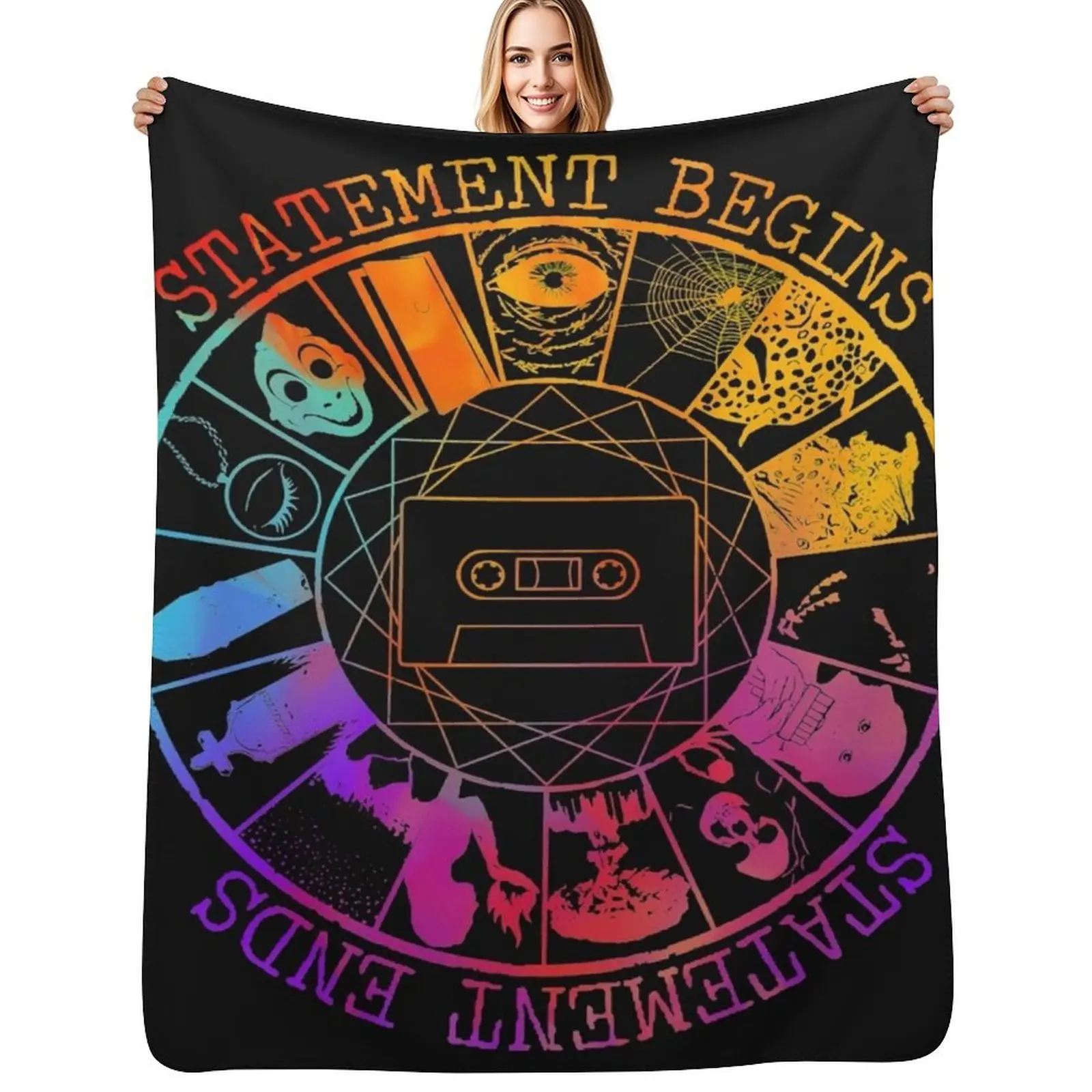 the magnus archives, magnus archives, podcast, rusty quill, archives, magnus Throw Blanket Bed covers Soft Plaid Blankets