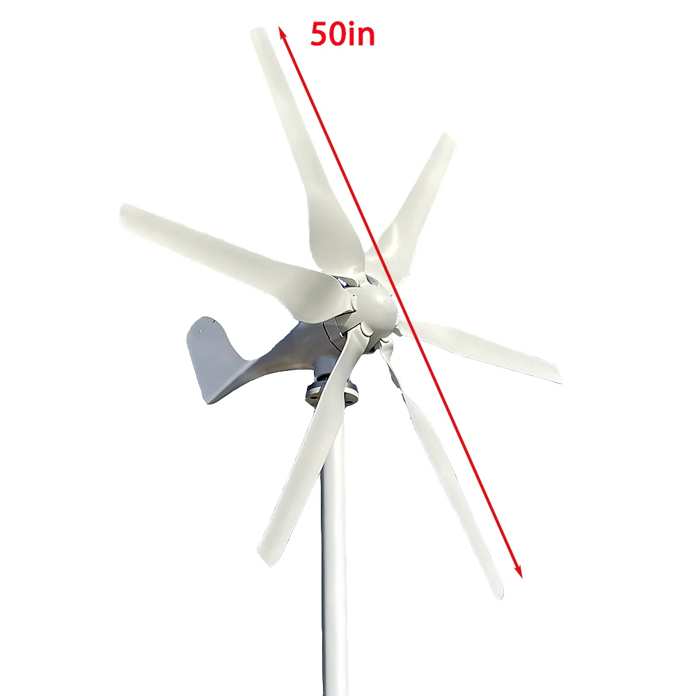 5000W Wind Turbine Generator Power 3000w 3 6Blades 12v 24v 48v With Mppt/Hybrid Charge Controller For Home Use