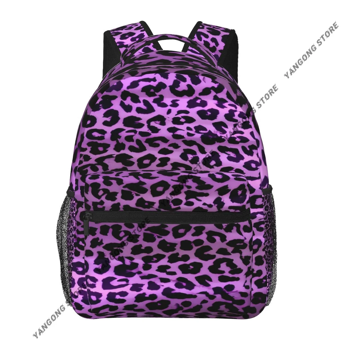 Teenager Bookbag Backpack Travel Bag Purple Leopard Texture Backpack For Laptop School Bags