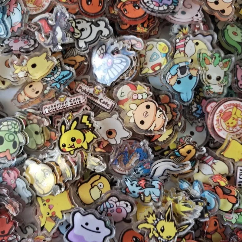 

Pokemon Pikachu Cartoon Anime Character Cute Children Acrylic Planar Resin Ornament DIY Hairpin Jewelry Crafts Decoration Patch