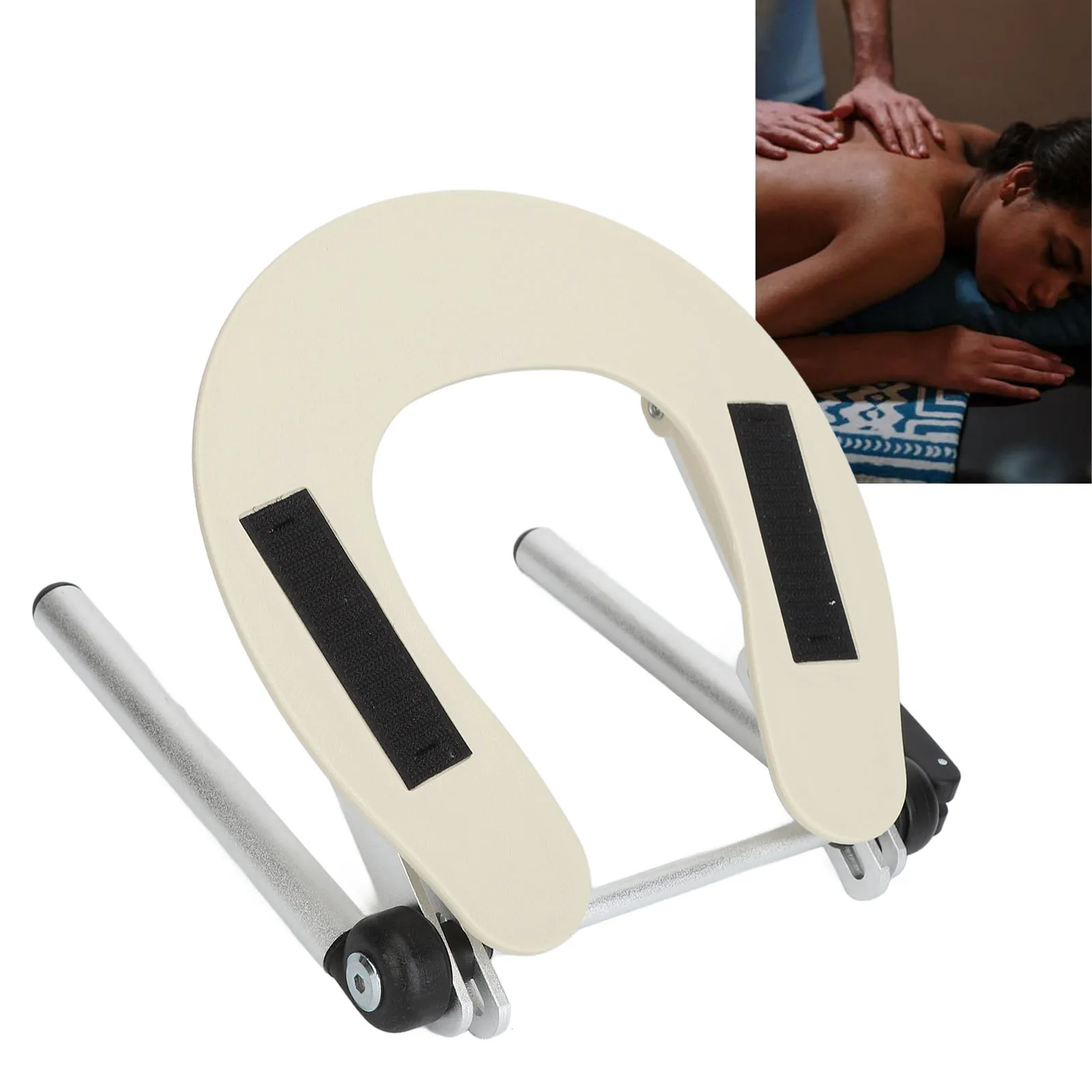 Massage Bed Headrest Stand Massage Table Adjust Angle Hollow Center Aluminum Face Space Holder for Massage Table