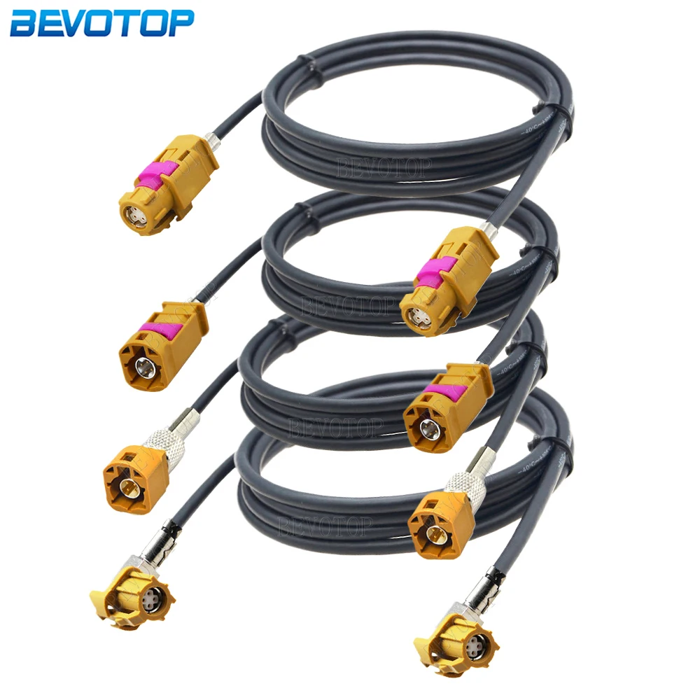 

1PCS HSD Code Code K Type 4Pin HSD K Male to K Female Jack Connector HSD LVDS 4-Cores Cable for Car Radio Antenna 0.1M-10M