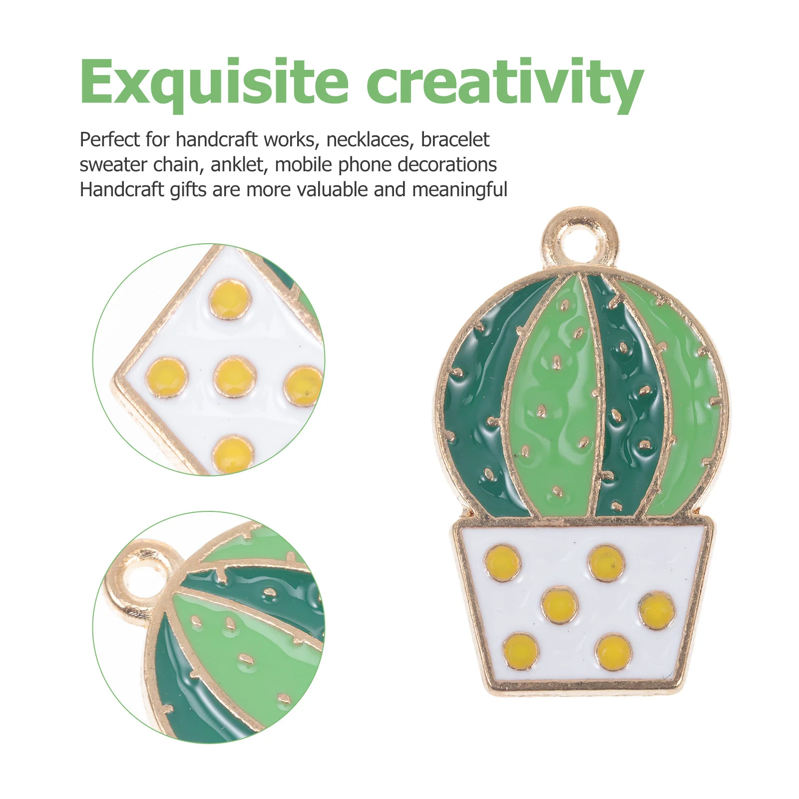 

40Pcs Durable Cactus Alloy Charms Pendants DIY Jewelry Accessories Necklace Bracelet Earrings Decoration DIY Pendants