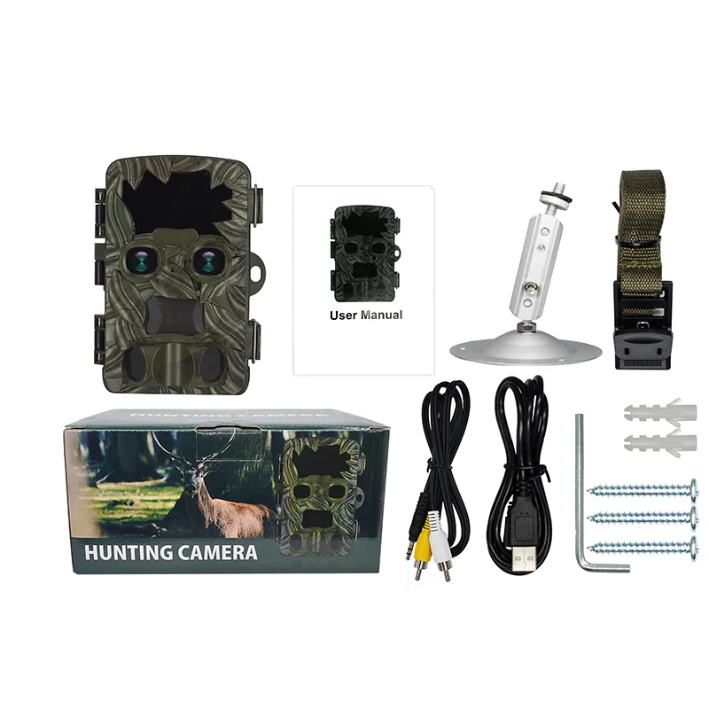 H8201 2.4inch Hunting Camera 20MP 4K HD Recording Night Vision IP66Waterproof Trail Camera Trigger Night Vision Tracking Hunting