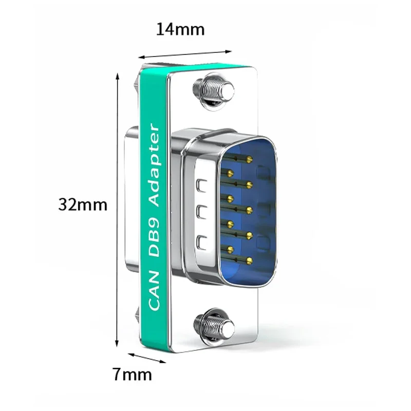 1PCS CAN Bus Terminal Resistance Terminator DB9 RS323 COM Serial Male to Female Connector Adatper with 120ohm Resistance