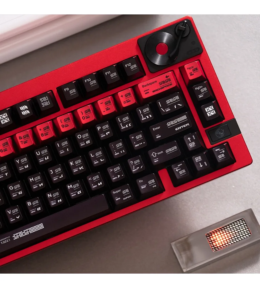 Metal texture keycaps Customized magnetic axis matte PBT hot sublimation Original Wooting mechanical keyboard