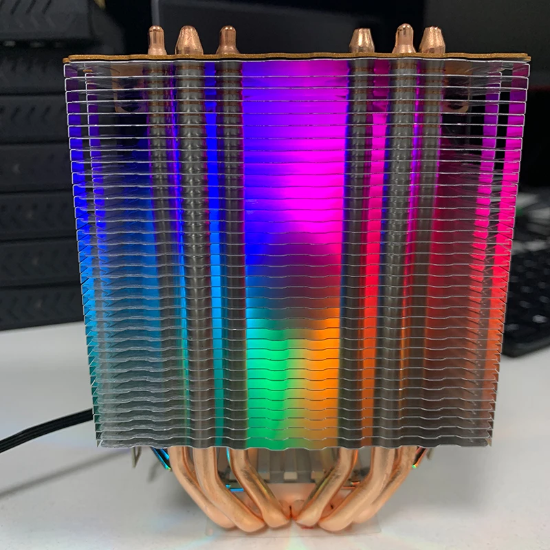 مروحة تبريد PWM CPU للكمبيوتر الشخصي ، 4Pin ، 6 أنابيب حرارية ، Intel LGA ، 7.5 ، من من من من نوع Intel LGA ، من من من من نوع Intel LGA ، من من من من من من من نوع AM3 ، AM4 ، AM5 #3