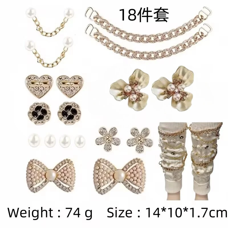 New Fashion Pair of Shoe and Boot Decorations INS Heart Shoe Buckle Versatile Shoes Pendant Niche Shoelace Buckle Shoe Ornament