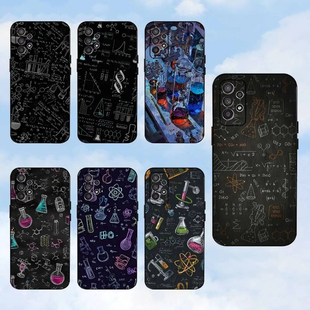 

Chemical Creative Pattern Phone Case For Samsung S25,S24,S23,S22,S21,S20,S10,Ultra,Plus,Lite,FE,Soft Silicone Black Cover