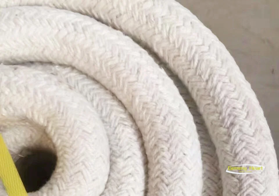 Ceramic fiber rope fire resistant high temperature asbestos free braided boiler door seal strip Fire resistant kiln door