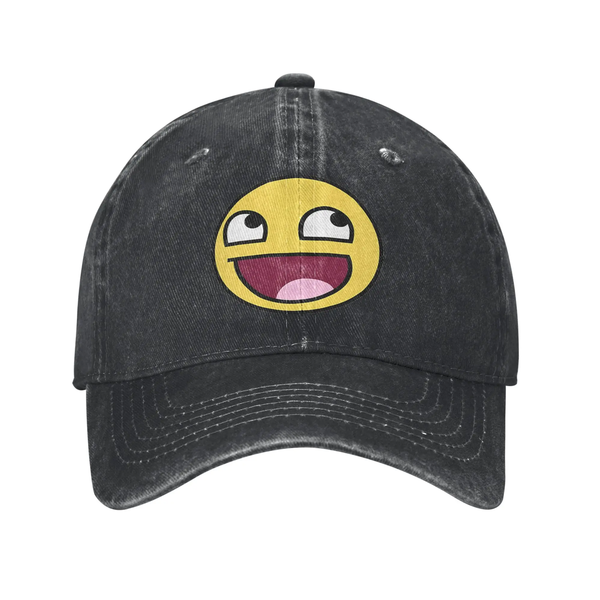 Men Women  Beach Epic Face Vampire Print Hat Fashion Distressed Denim  Baseball Cap Adjustable