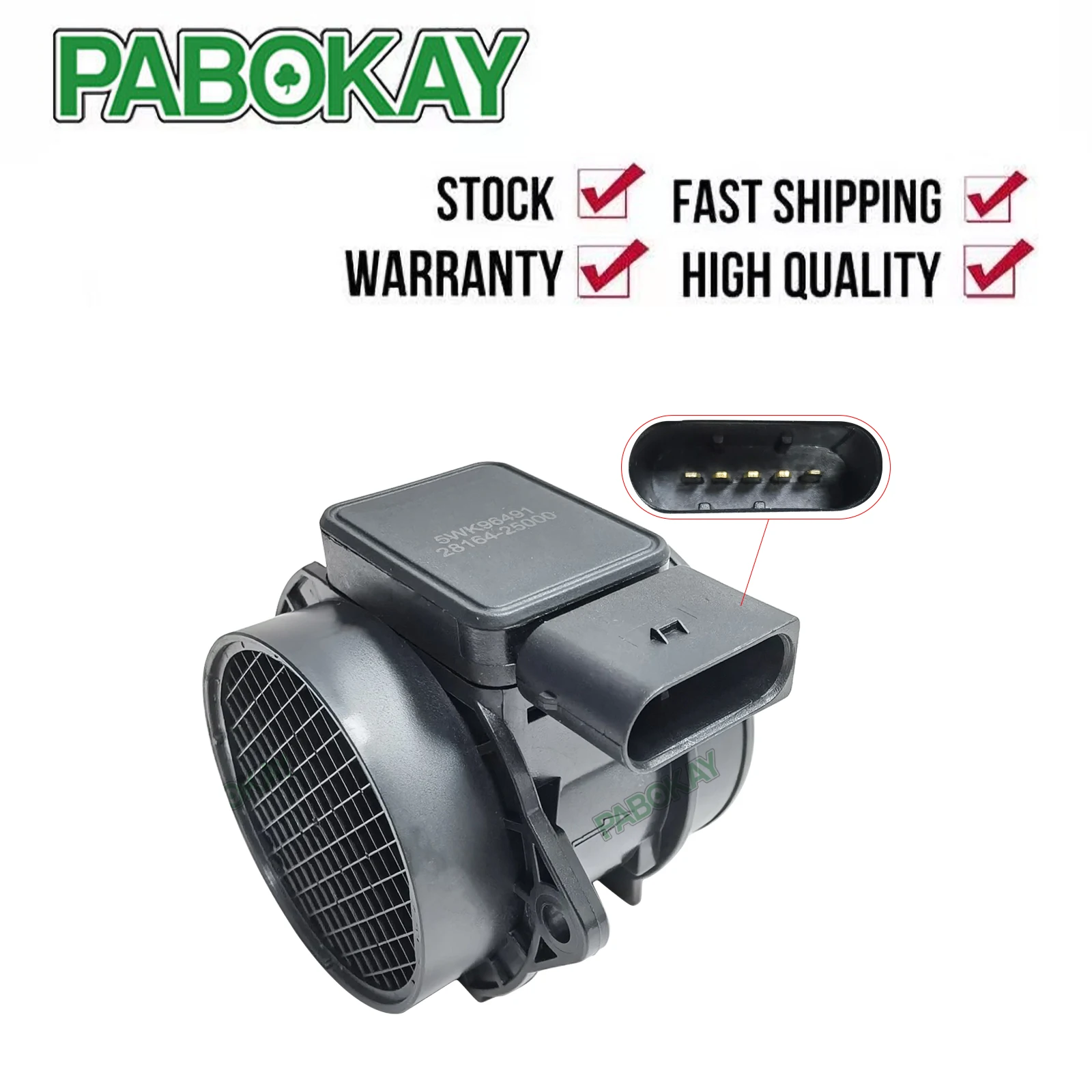 

Для Kia Sportage Hyundai Tucson Elantra датчик массового расхода воздуха 5WK96491 28164-25000 2816425000 28164-23700 2816423700 1580704