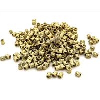 50x M2 M2.5 M3 Nutsert columna de forma redonda OD 3,5 4 5mm latón macizo cobre puro rosca métrica moldeo por inyección tuerca de inserción moleteada
