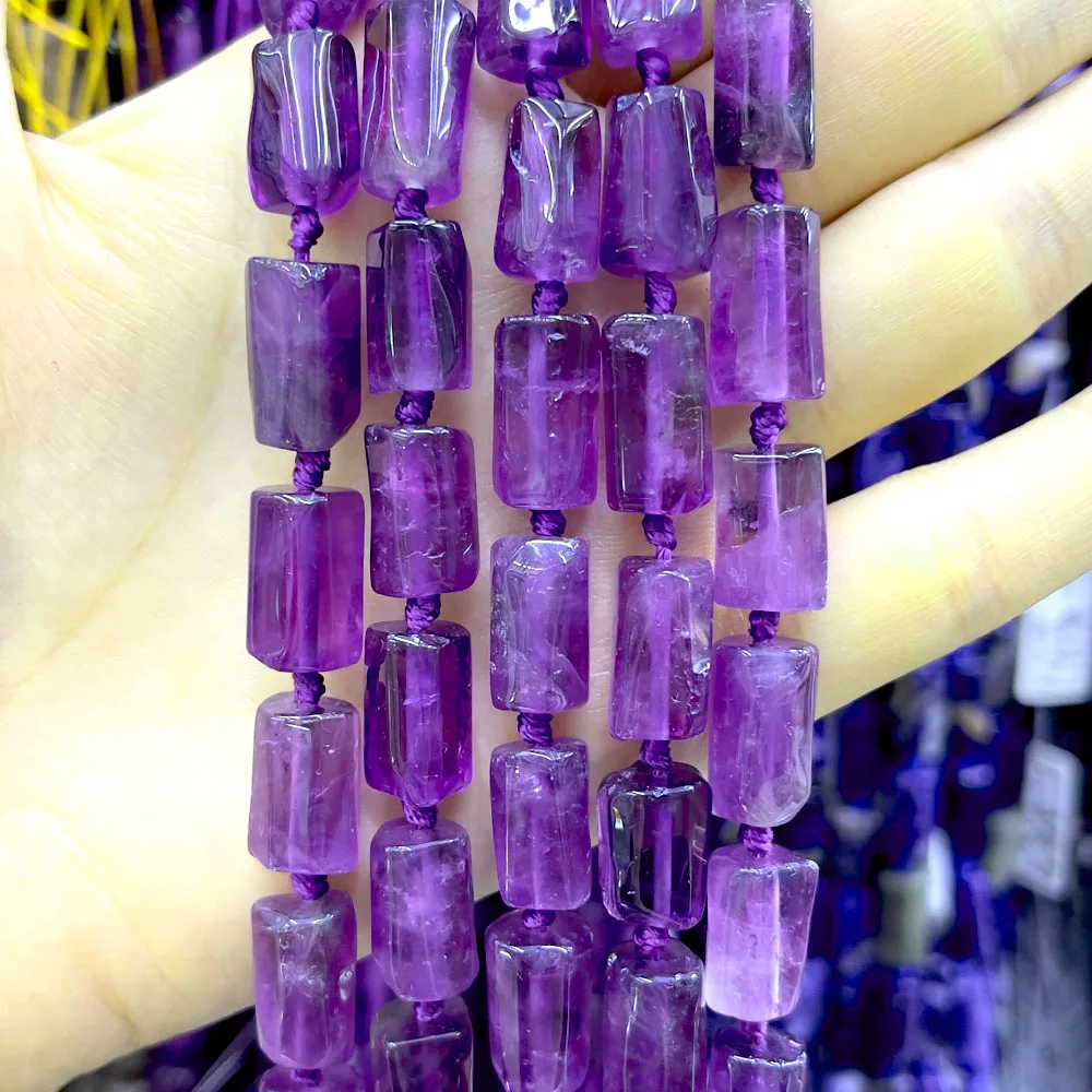 Amethyst Natural Stone Sodalite Barrel Shape 8x14mm Loose Beads DIY Natural Gemstone Beads for Jewelry Making