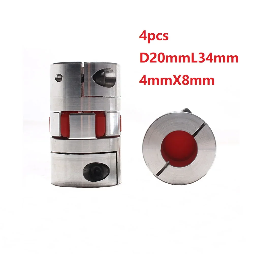 

4pcs 4x6.35 Mm D20L34 Aluminium Shaft Plum Coupling Motor Connector Flexible CNC Parts