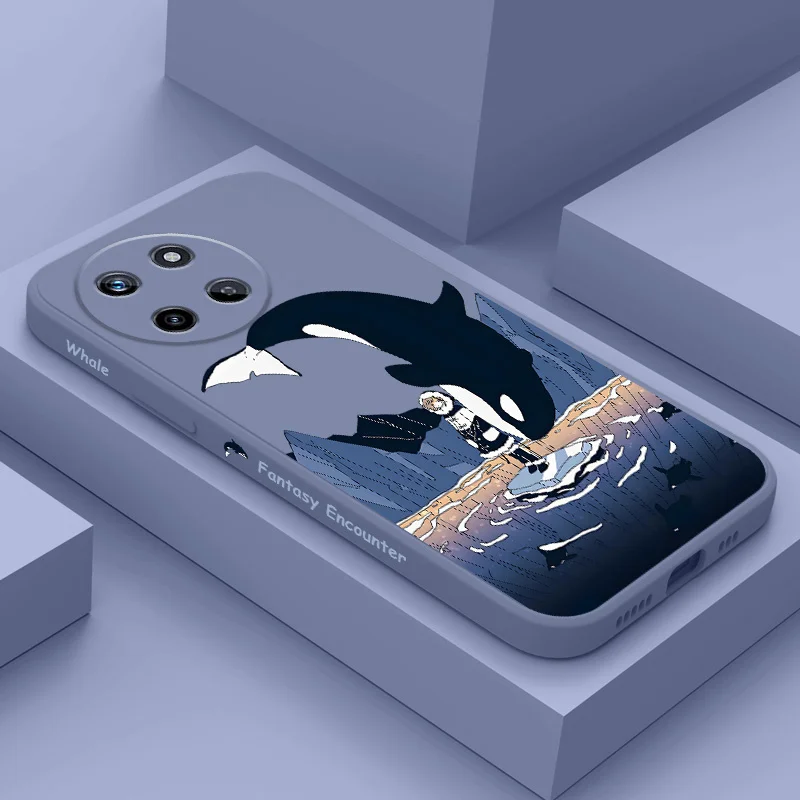 

Great Polar Whale Phone Case For OPPO Realme 14 13 12 11 10 9 9i 8 8i 7 Pro Plus C35 C21Y C25Y C25 4G 5G Liquid Silicone Cover