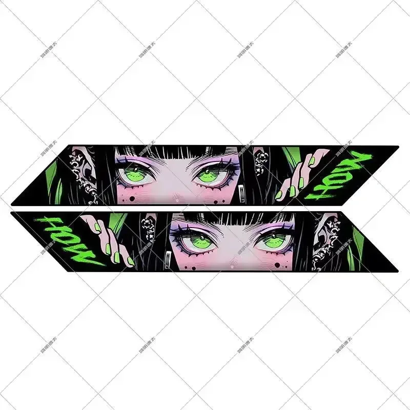 Road Bike Sticker Under Tube Anime Eyes Kill Mountain Body JDM Personality Decoration Waterproof Film Modification Accessories