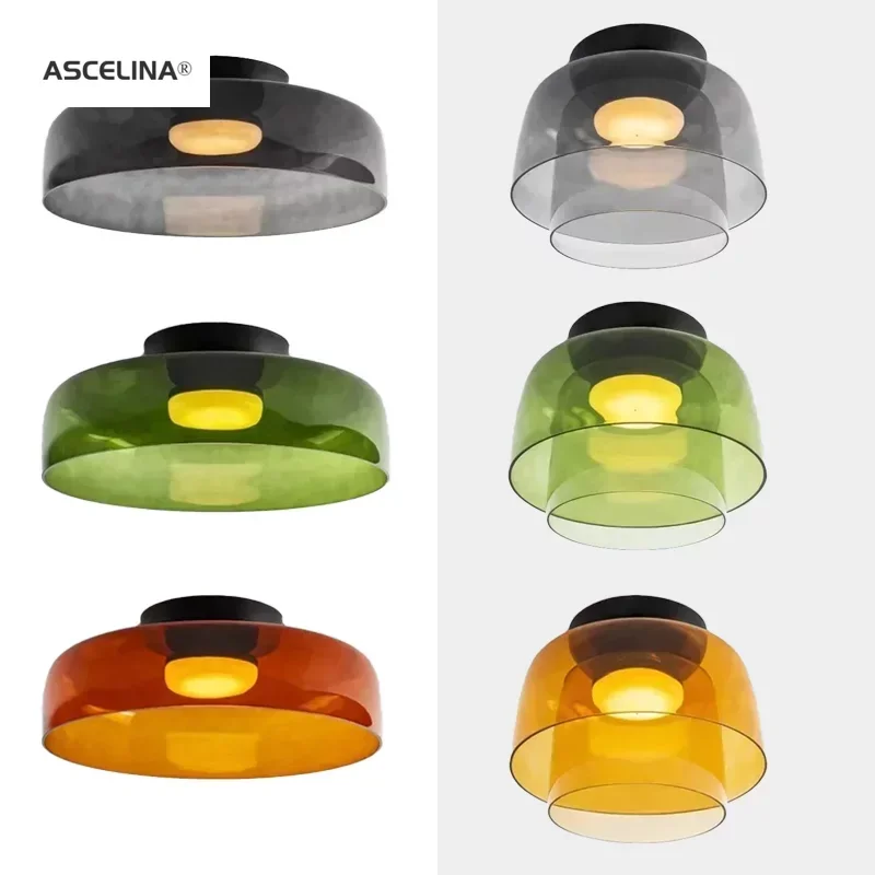 Nordic Glass Ceiling Lamp Retro Ceiling Light For Bedroom Restaurant Luxury Home Decor Creative Fixture Dining Interior light