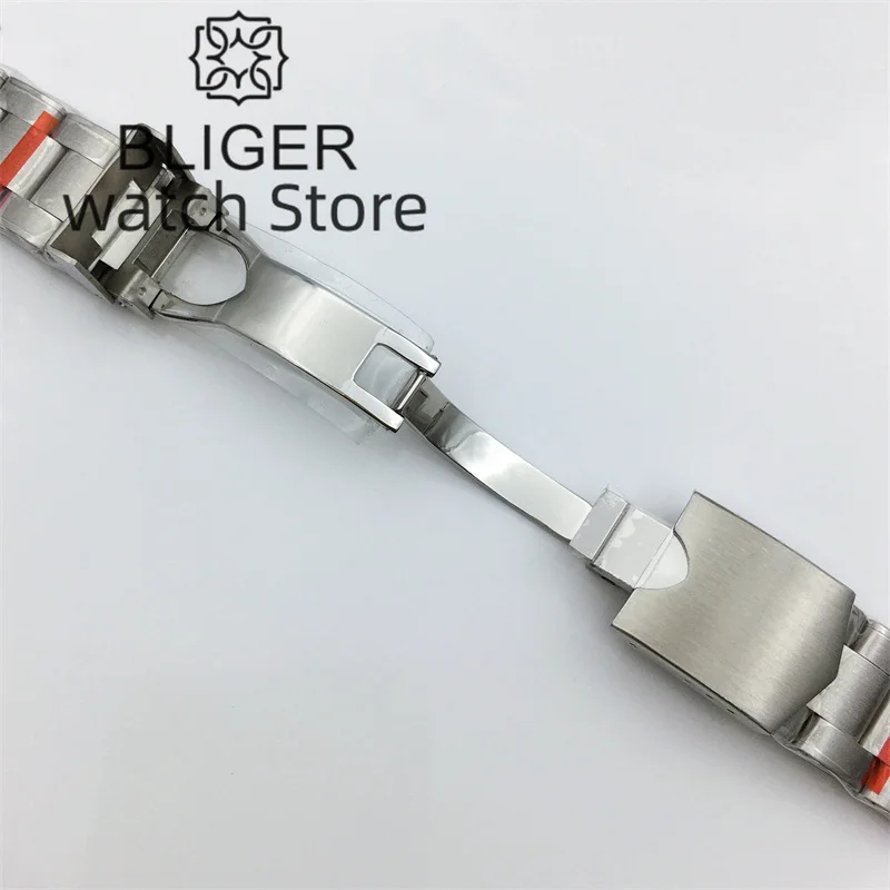 BLIGER 20mm 21mm 904L Ssolid Stainless Steel Bracelet Watch Strap Fits 39mm/40mm/41mm Case