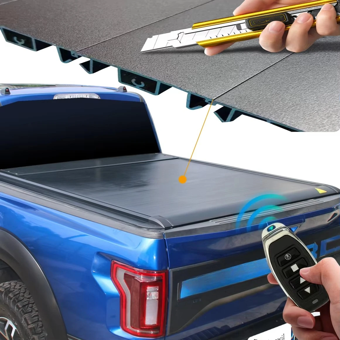 Factory Outlet Silverado Electric Retractable Roller Shutter Lid Waterproof Pickup Truck Tonneau Cover for  Ranger XL XLT