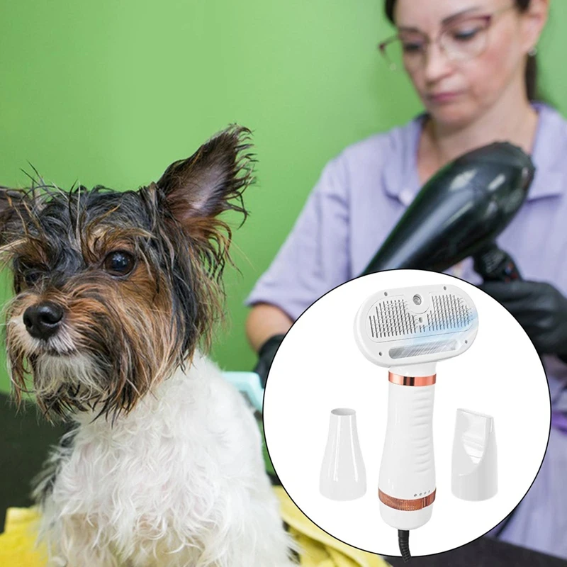 مجفف شعر الحيوانات الأليفة الاستمالة للقطط والكلاب فرشاة المهنية المنزل التهيأ فروي تجفيف المحمولة الكلب صالون منفاخ الولايات المتحدة Plug-A27R #4