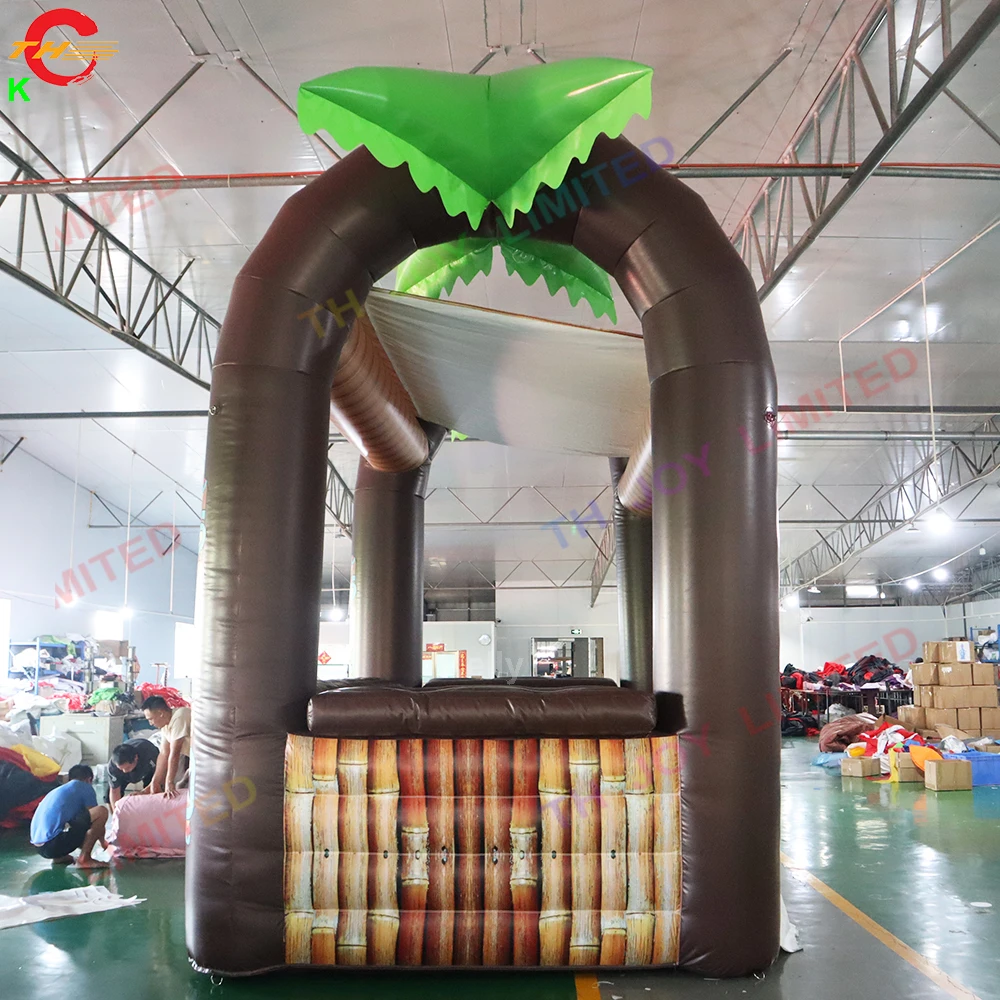 Free Door Shipping 4.5x3m Inflatable Snack Booth Inflatable Ticket Food & Drinks Selling Cabin Tent for Sale