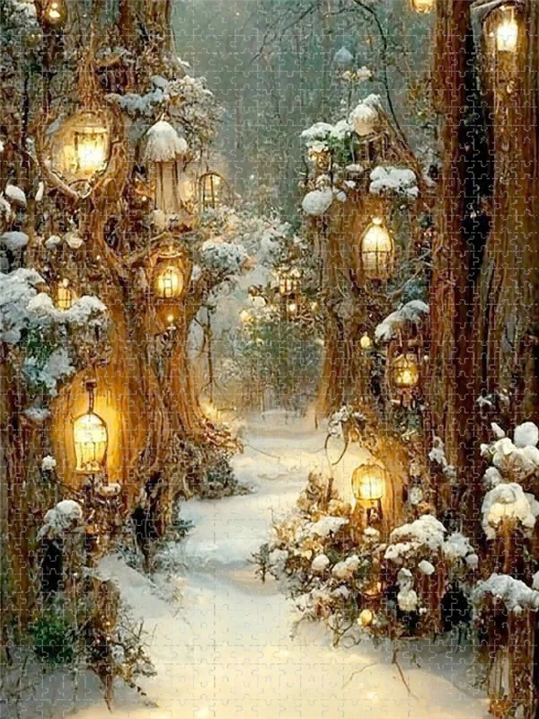 

1000 элементов «Зимний пейзаж» - большой пазл (50x70 см), подарки, украшение для дома, игры, игрушки