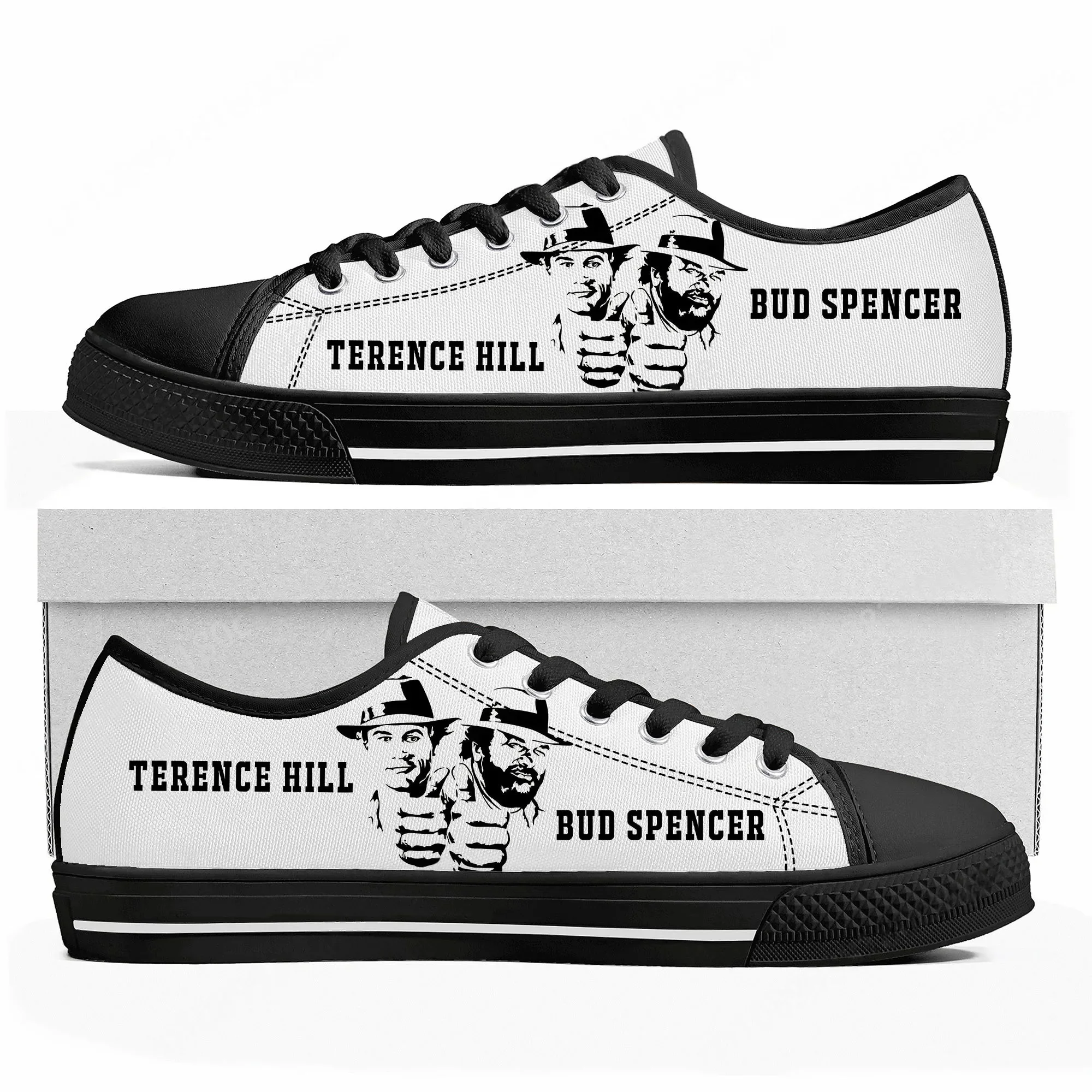 

Bud Spencer Terence Hill Low Top Sneakers Mens Womens Teenager Canvas Sneaker Casual Custom Made Shoes High Quality Couple Shoe