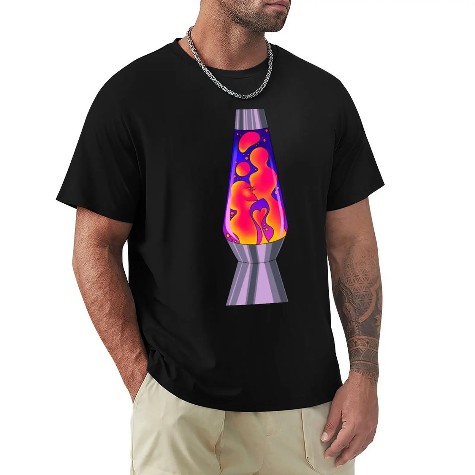 

Lava lamp love T-Shirt customs design your own blue lock man clothes plain white t shirts men