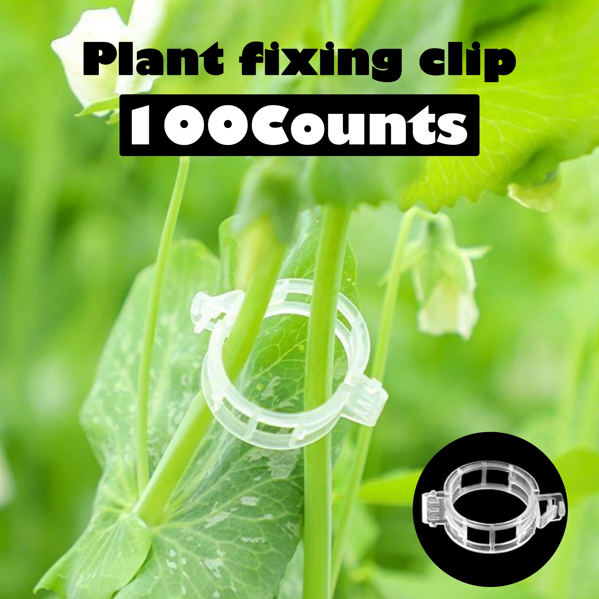 

100 Pcs Garden Plant Support Clips, Tomato Clips, Plant Ties, Trellis Clips, Tomato Vine Vegetables Plants Trellis Clips to Grow Upright Makes Plants Healthier