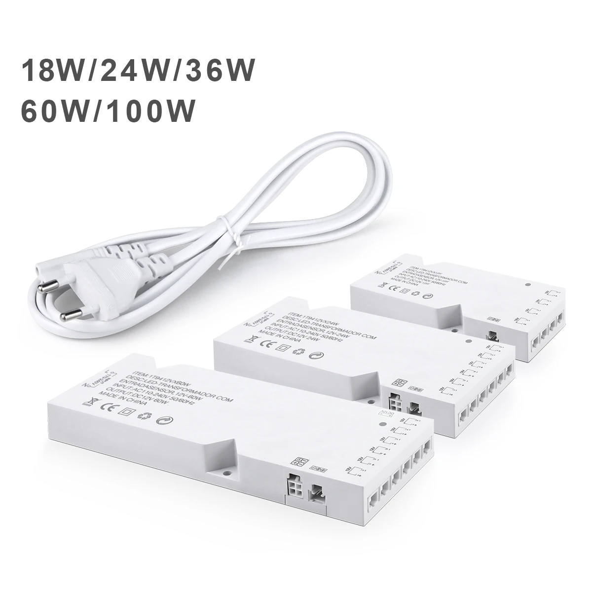 LED Lighting Transformer DC12V 2A 3A 5A 8A Power Supply Adapter Dupont Port LED Strip Driver DIY Home Cabinet Closet Shelf Light