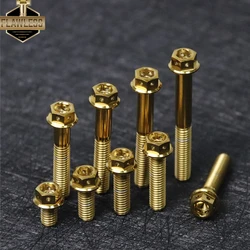 FLAWLESSTI M6 X10-50 Gr5 Titanium Bolts Engine Crankcase Brake Master Cylinder Brake Line Bolts