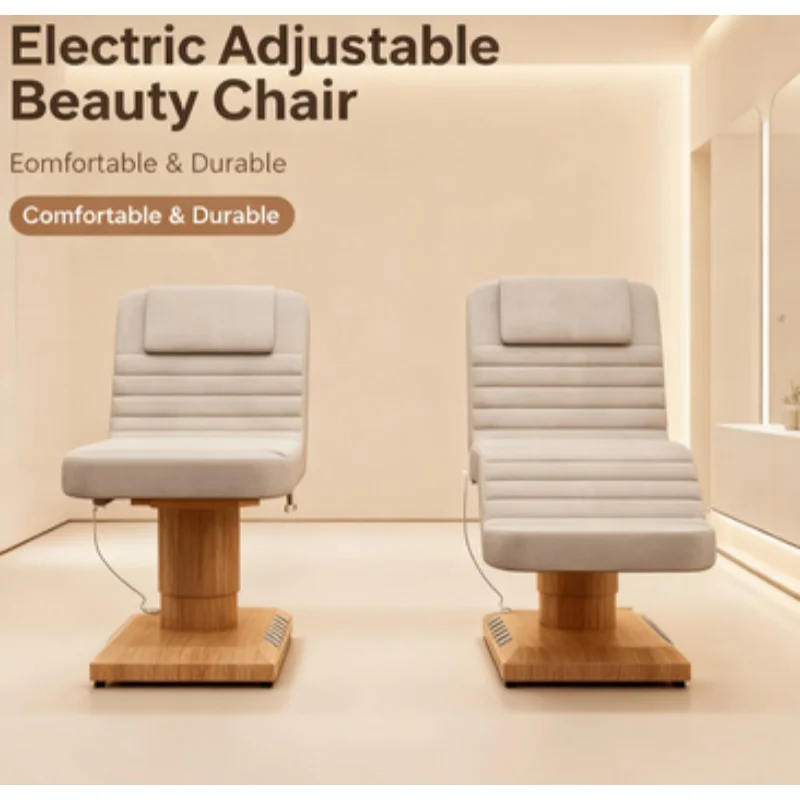 سرير سبا للوجه مع قاعدة LED، سرير تدليك ثلاثي المحركات، خيارات ألوان قابلة للتخصيص، مناسبة لمراكز التجميل الحديثة في عام 2026 #3