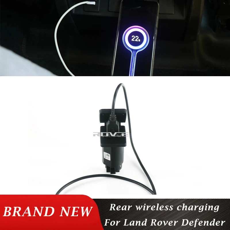 

ROVCE Rear USB Charging Wireless Charging Cigarette Lighter Interface Car Quick USB Charge For Land Rover Defender 2020-2023