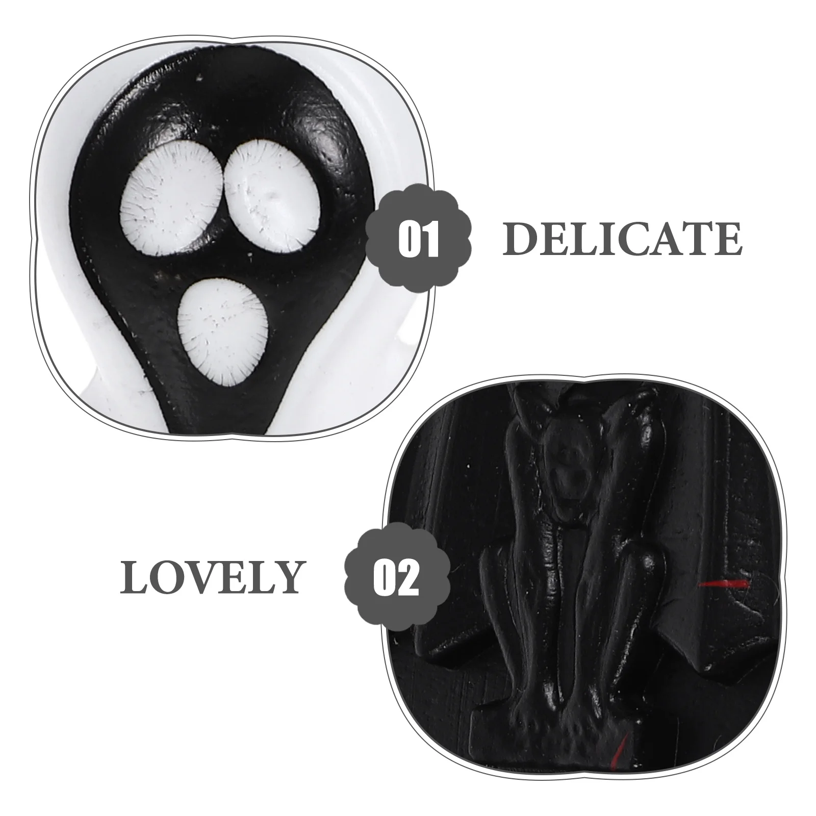 

1Set Halloween Coffin Decoration Smooth Miniature Skulls Spooky Desktop Decor Party Supplies Home Bar Ornaments