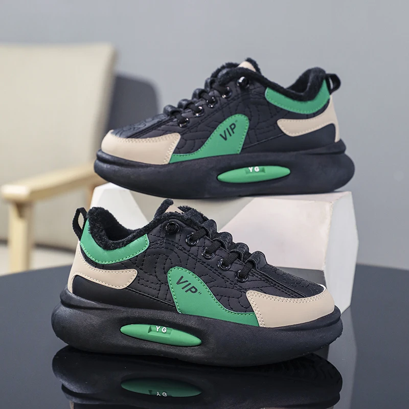 Scarpe sportive in velluto per bambini scarpe Casual traspiranti A/Gan scarpe in cotone con suola spessa scarpe da uomo e da donna scarpe da ginnastica di taglia media