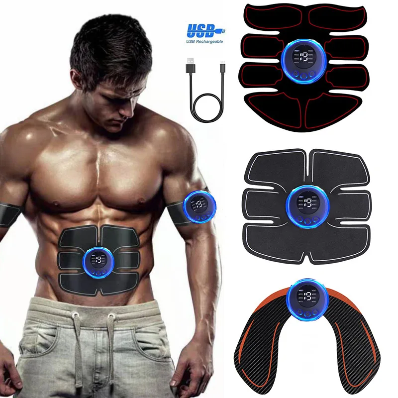 USB Chargeing EMS stimolatore muscolare ABS Pulse Massger vita allenamento muscolare addominale massaggio dimagrante Fitness