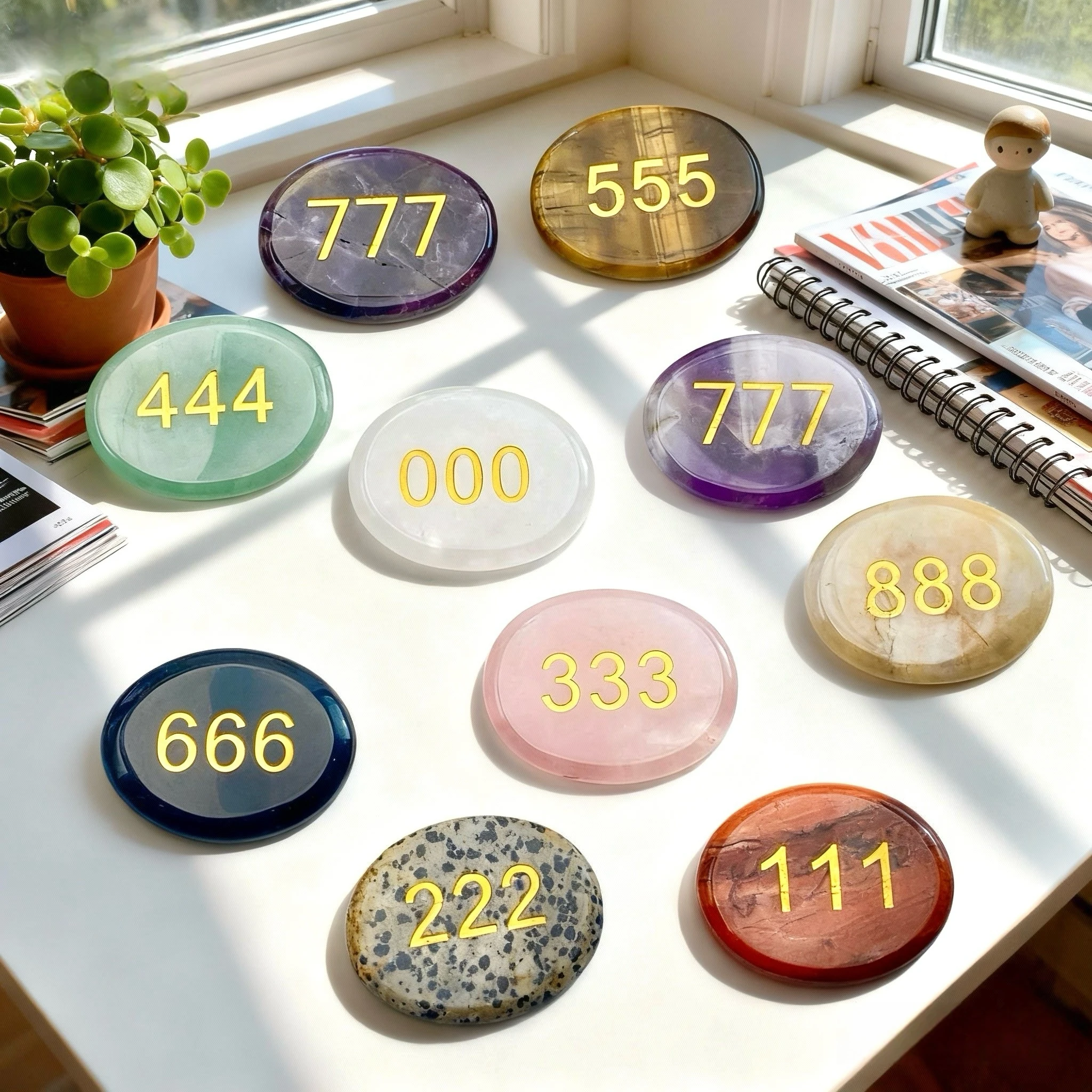 قطعة واحدة من شكل بطاقة رقم المواد المختلطة، مجموعات الحجر، هدايا ممتازة، هدية للعائلة والأصدقاء، ديكور المنزل، ديكور ذاتي الصنع