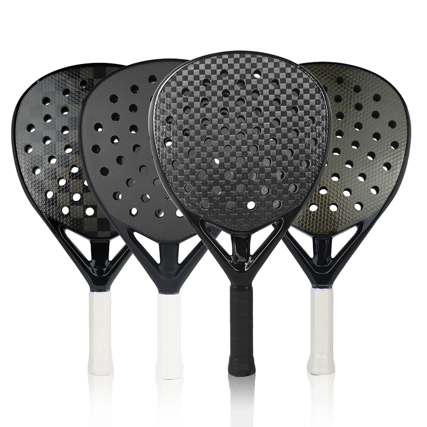 

Padel Racket with Eva Soft Memory Foam Core 3K/12K/18K/Kevlar Carbon Fiber Rough Surface For Training Accessories