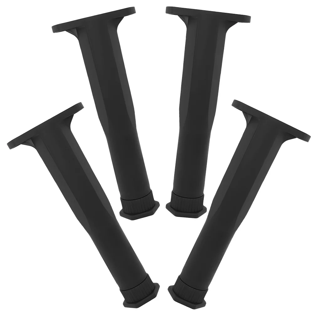 

4 Pcs Bedframe Support Legs Adjustable Replacement Black for Base Reinforcement Kit Parts