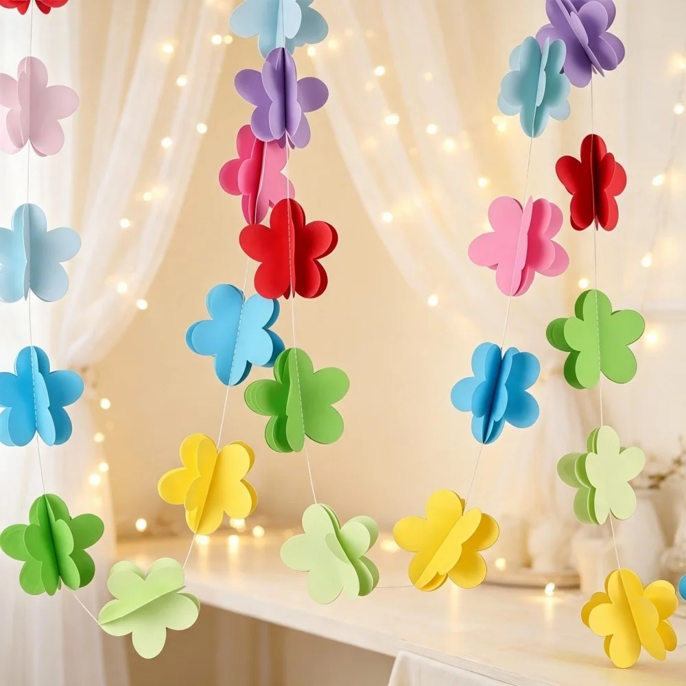 Hängende Partydekorationen Papierketten-Girlande Vorgeschnittene Papierstreifen für DIY-Bastelarbeiten aus Papier für Geburtstagsfeiern – Detail 11