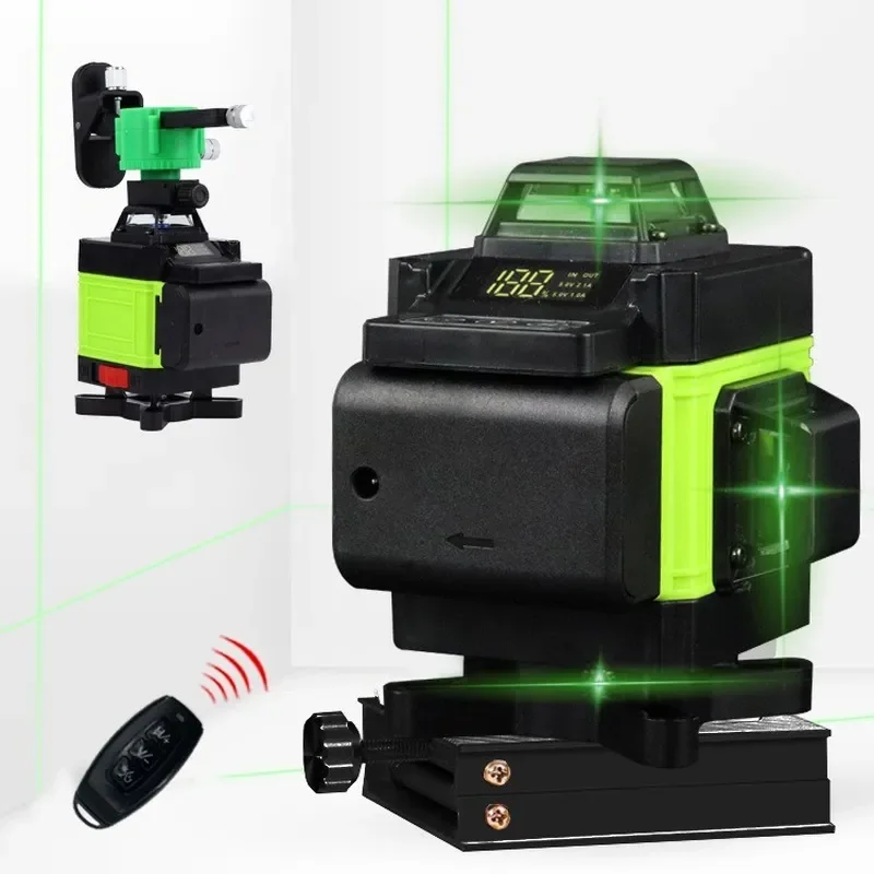 16-Wire green light level with digital display, high-precision blue light wall placement instrument, laser infrared strong