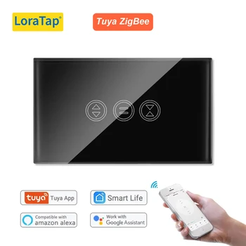 Tuya Smart Life ZigBee 3.0 カーテンブラインドスイッチ ローラーシャッター用 管状モーター Google Home Alexa 音声制御アプリ タイマー MQTT
