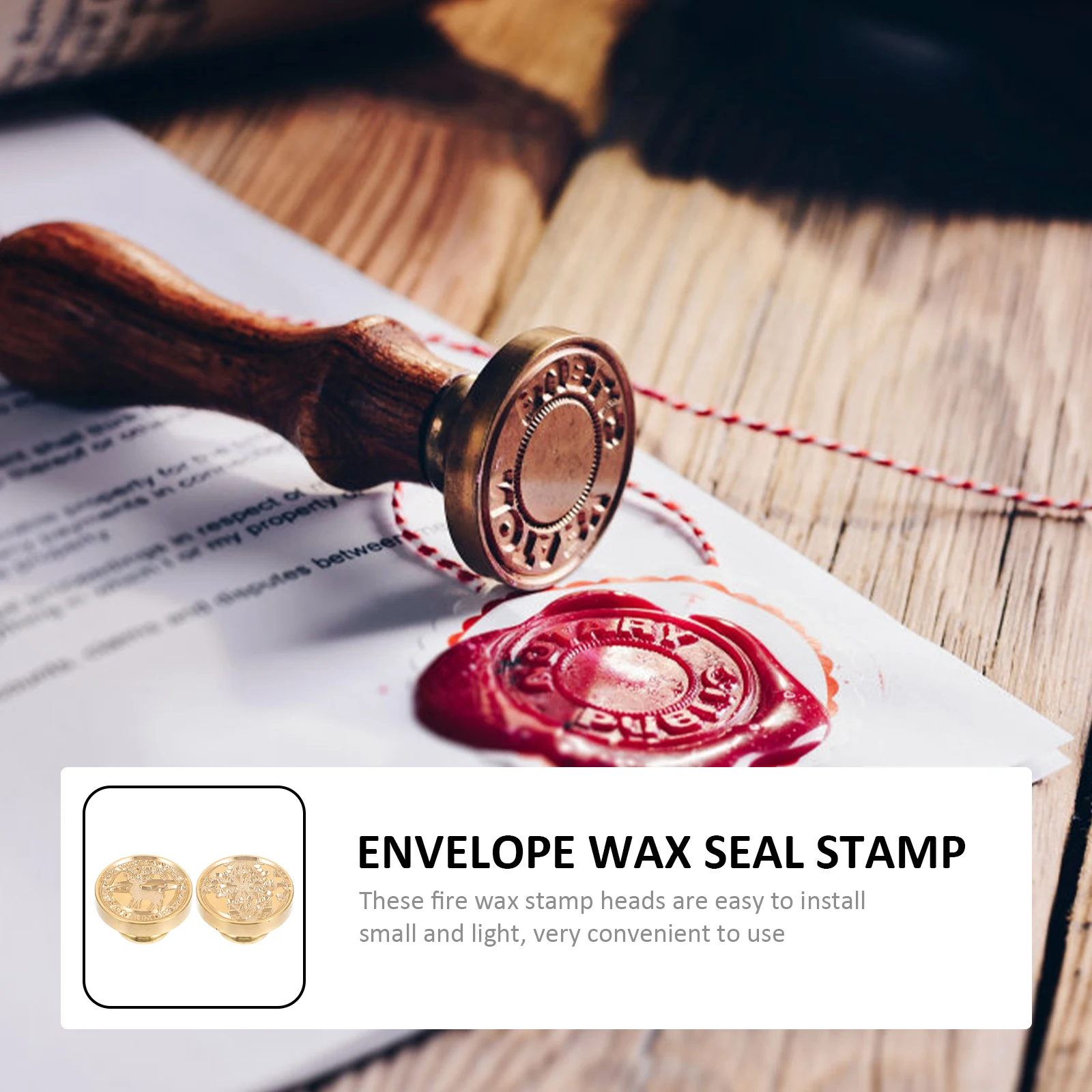 

2 Pcs Old Fashioned Wax Seal Christmas Letter Alloy Fire Lacquer