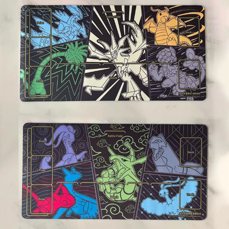 Hot PKM PTCG “Dragon‘s Return  Icy Radiance” Playmat Anti-Slip Durable Game Mat for Card Battle Collector‘s Exquisite Gift Toy