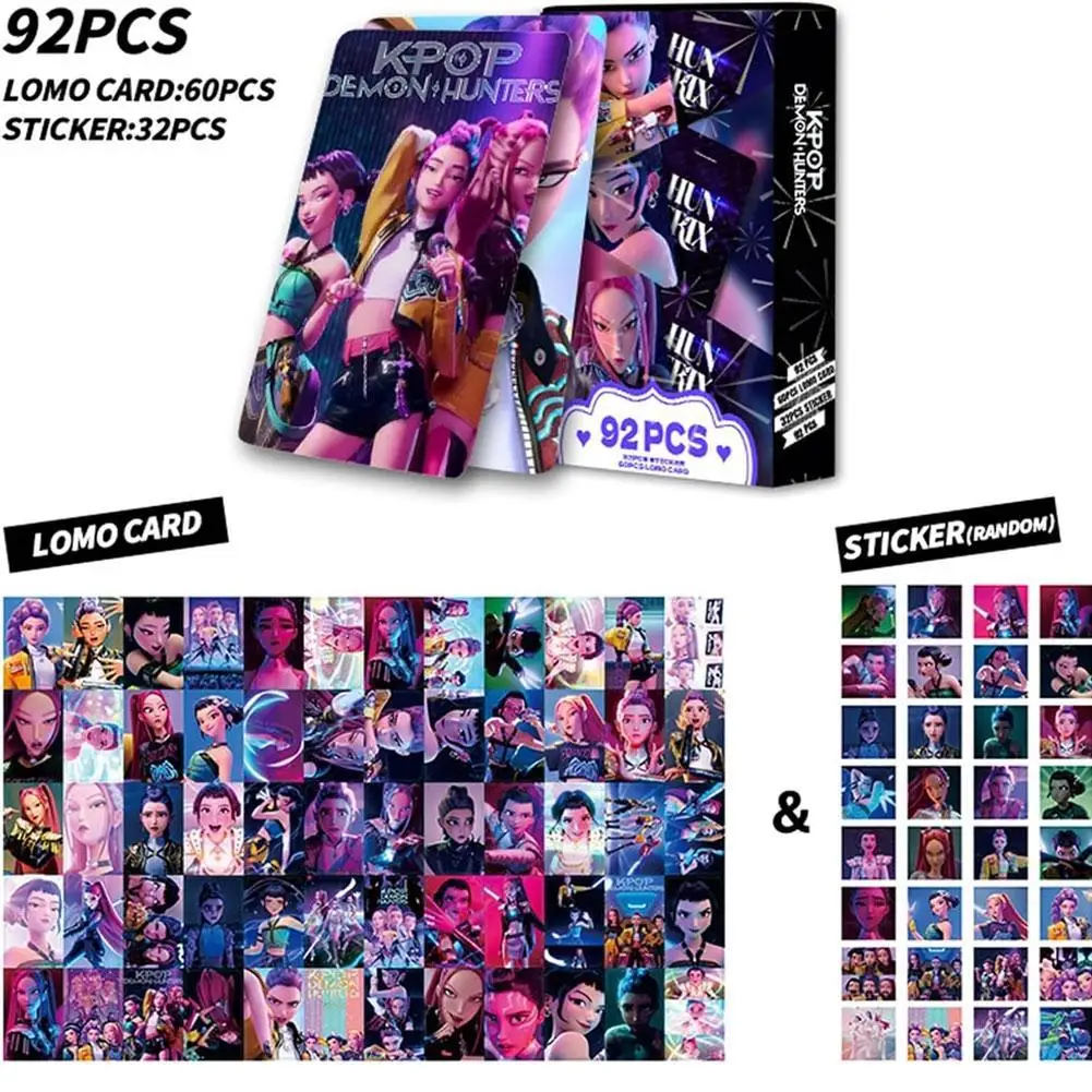 

92 шт. лазерные карты Kpop K Witch Hunt, мультяшная серия, коллекционные коллекционные коллекционные карты, аксессуары для фанатов # Цвет: 92 шт. Лазер